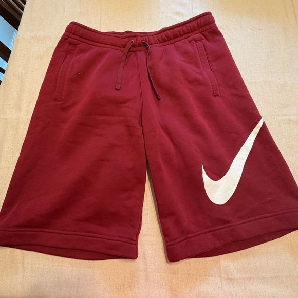 Red Nike Sweat Shorts - Picture 3 of 3